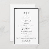 Einladungen zur Probe des Monogrammrahmens (Vorne/Hinten)