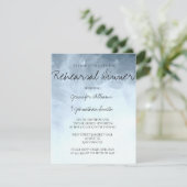 Einladungen zur Probe mit blauer Wasserfarbe (Stehend Vorderseite)