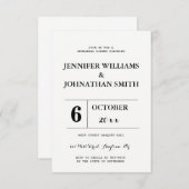 Einladungen zur Probe von B&W Typografie (Vorne/Hinten)