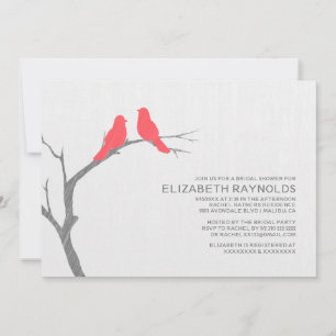 Einladungen zur Red Bird Bridal Dusche