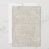 Einladungen zur Red Rustic Burlap Bridal Dusche (Rückseite)