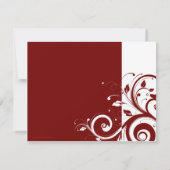Einladungen zur Red+White Reverse Swirl Holiday Pa (Rückseite)