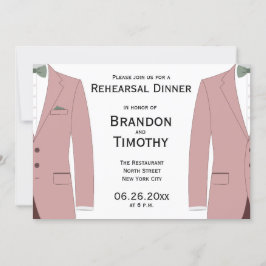 Einladungen zur Rosa und Weiß-Gay-Hochzeit-Probe