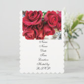 Einladungen zur rote Rose (Stehend Vorderseite)
