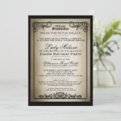 Einladungen zur Royal Gala Birthday Party (Stehend Vorderseite)