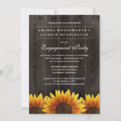 Einladungen zur Rustikal Sunflower Engagement Part (Vorderseite)