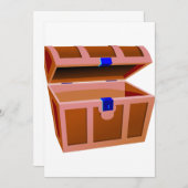 Einladungen zur Schatztruhe (Vorne/Hinten)