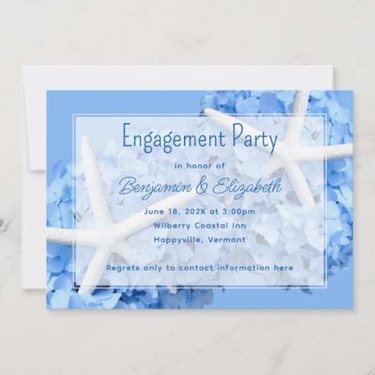 Einladungen zur "Seaside Garden Engagement Party" (Vorderseite)