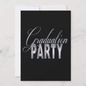 Einladungen zur Silver and Black Graduation Party (Rückseite)