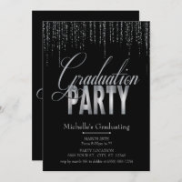 Einladungen zur Silver and Black Graduation Party