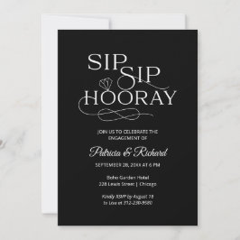 Einladungen zur "Sip Sip Hooray Engagement Party"