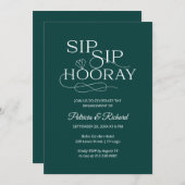 Einladungen zur "Sip Sip Hooray Engagement Party" (Vorne/Hinten)