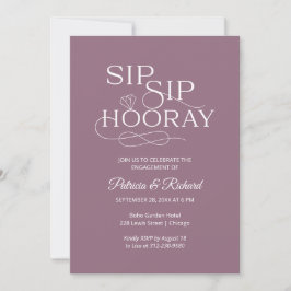 Einladungen zur "Sip Sip Hooray Engagement Party"