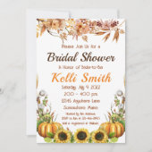 Einladungen zur Sonnenblume Pumpkin Fall Bridal Du (Vorderseite)