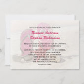 Einladungen zur Strandhochzeit mit rotem Seestern (Rückseite)