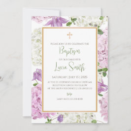 Einladungen zur Tauffeier für Girls Christening