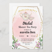 Einladungen zur Tea Bridal Dusche (Vorne/Hinten)