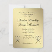 Einladungen zur Tennishochzeit (Vorderseite)