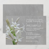 Einladungen zur Tuberose Hochzeit (Vorne/Hinten)