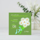 Einladungen zur Verlobung {Grün} (Stehend Vorderseite)