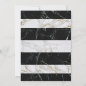 Einladungen zur Verlobung Schwarz-weißer Marmor (Rückseite)