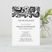 Einladungen zur Verlobung von Blumendruck-Wirbel (Stehend Vorderseite)