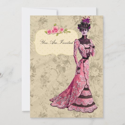 Einladungen zur Viktorianischen Hochzeit (Vorderseite)