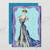 Einladungen zur Viktorianischen Hochzeit (Vorne/Hinten)