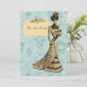 Einladungen zur Viktorianischen Hochzeit (Stehend Vorderseite)