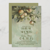 Einladungen zur Vintagen Apfelbaumdusche (Vorne/Hinten)