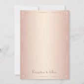 Einladungen zur Vintagen Blush-Hochzeit (Rückseite)