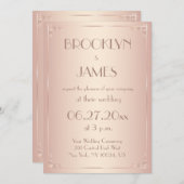 Einladungen zur Vintagen Blush-Hochzeit (Vorne/Hinten)