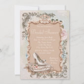 Einladungen zur Vintagen Brautdusche (Rückseite)