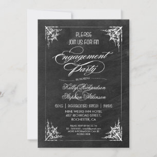Einladungen zur Vintagen Chalkboard-Gruppe