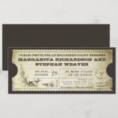 Einladungen zur Vintagen Eintrittskarte (Vorne/Hinten)