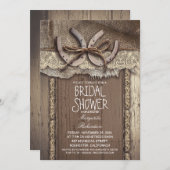 Einladungen zur Vintagen ländlichen Brautdusche (Vorne/Hinten)