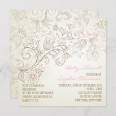 Einladungen zur Vintagen Whimsy Bläschen-Babydusch (Vorne/Hinten)