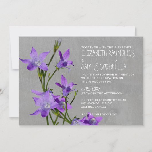 Einladungen zur Violethochzeit (Vorderseite)