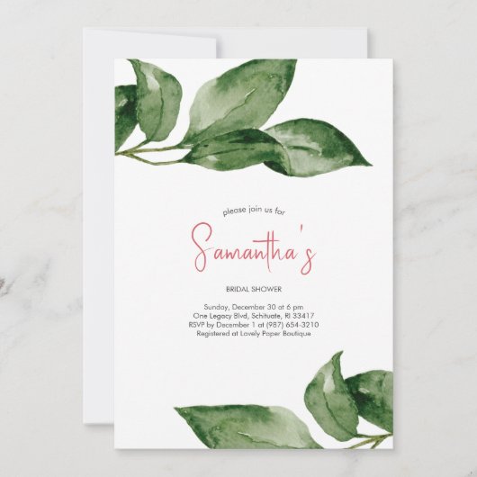 Einladungen zur Weihnachtsdusche (Vorderseite)