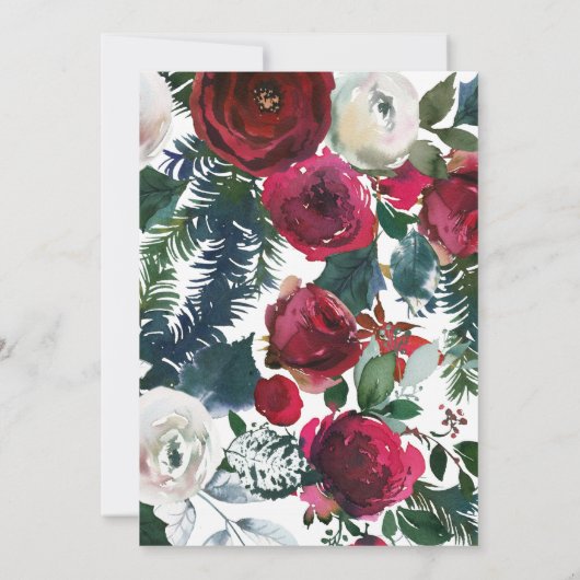 Einladungen zur Weihnachtsdusche - Urlaub (Rückseite)