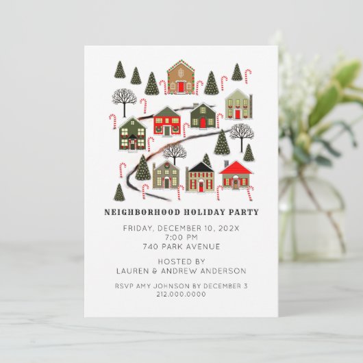 Einladungen zur Weihnachtsfeier (Stehend Vorderseite)