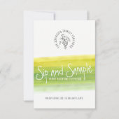 Einladungen zur Weinprobe und Weinprobe (Vorderseite)