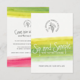 Einladungen zur Weinprobe und Weinprobe