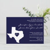 Einladungen zur weißen Hochzeit der Texas-Navy (Stehend Vorderseite)