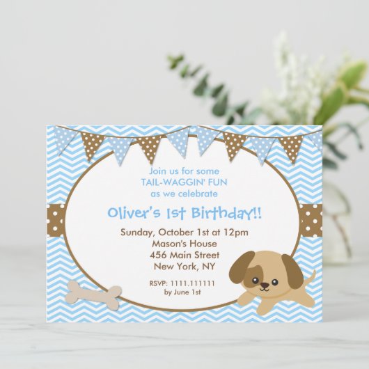 Einladungen zur Welpenpartei (Stehend Vorderseite)