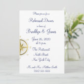 Einladungen zur White Nautical Wedding Probe (Stehend Vorderseite)