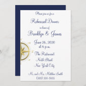 Einladungen zur White Nautical Wedding Probe (Vorne/Hinten)