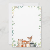 Einladungen zur Woodland Baby-Dusche (Rückseite)