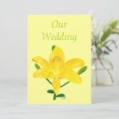 Einladungen zur Yellow Lily Wedding (Stehend Vorderseite)