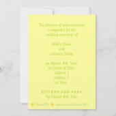 Einladungen zur Yellow Lily Wedding (Rückseite)